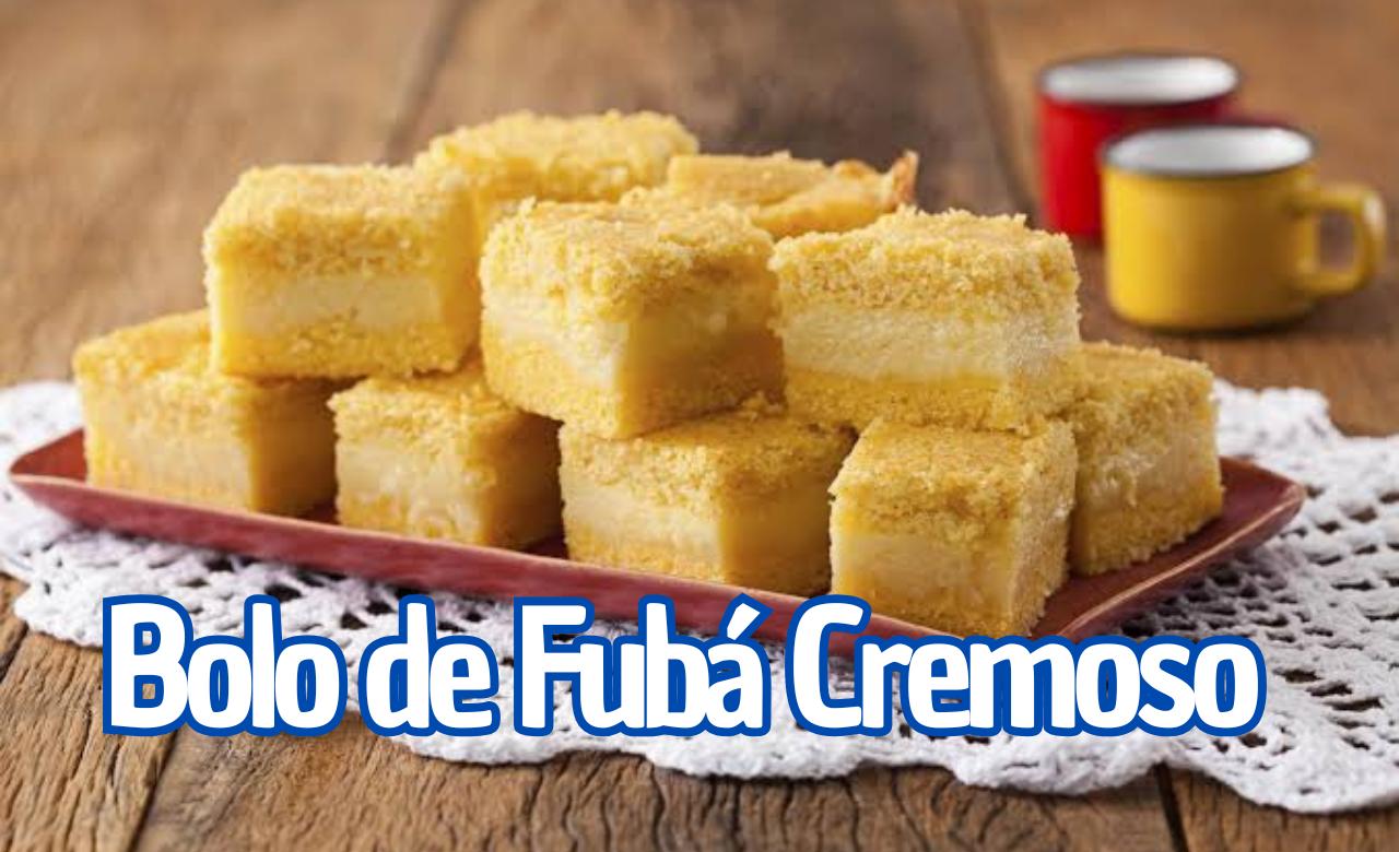 Receita de Bolo de Fubá Cremoso